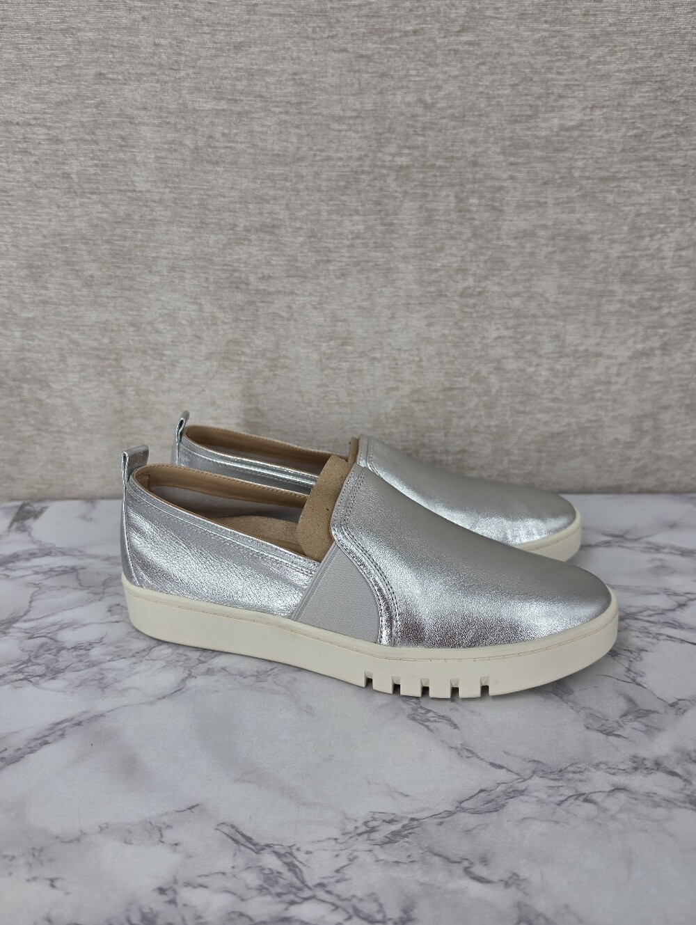 Vionic Cambria Women's Comfortable Supportive Slip-Ons Shoes Loafers Silver